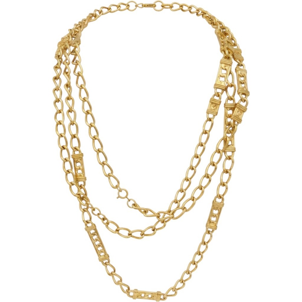 Unbranded Layered Chain Necklace Women OS Gold Multi-Strand Bar Link Statement